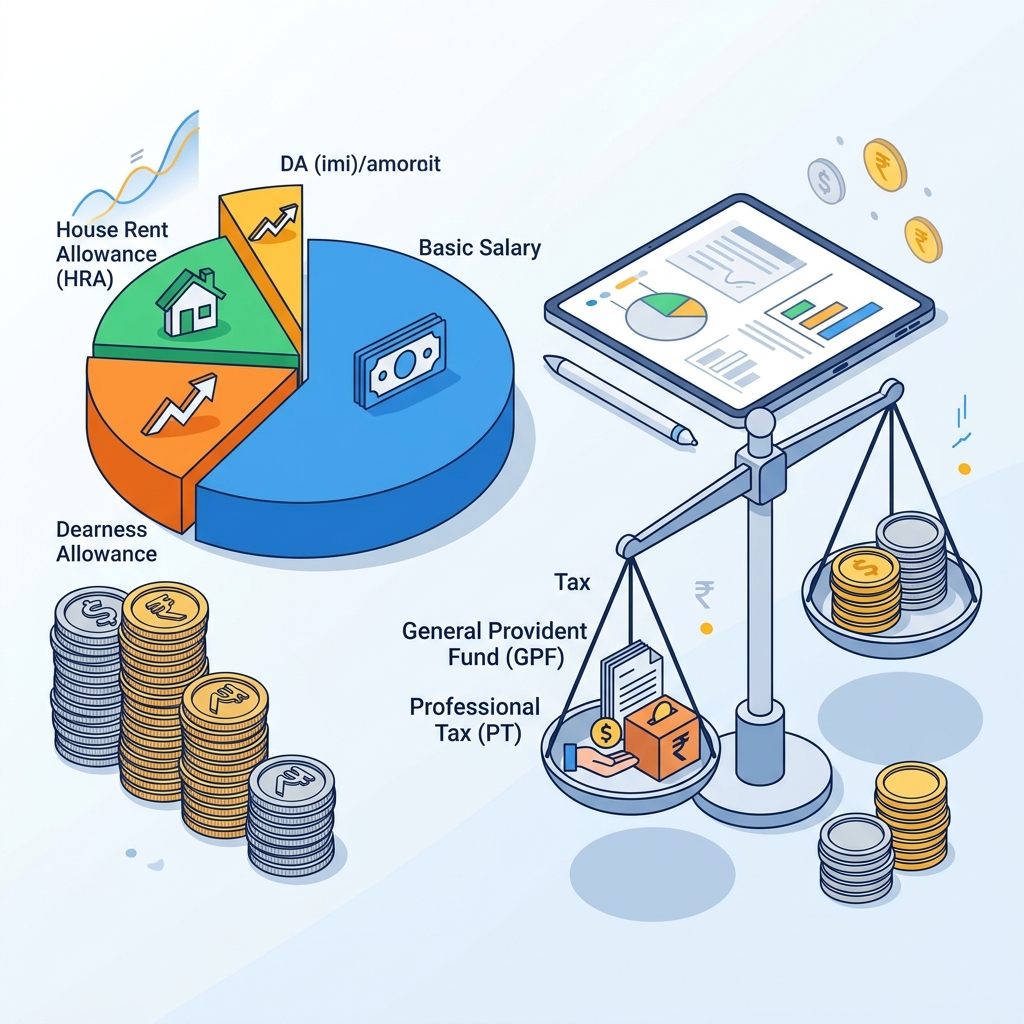 West Bengal Gross Salary breakdown illustration